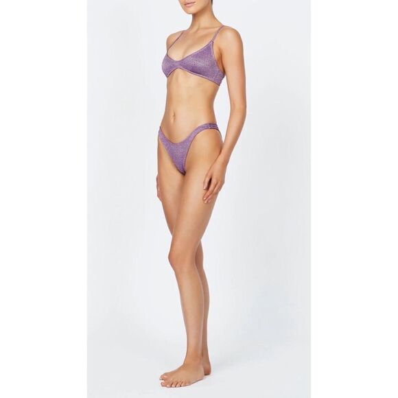 TRIANGL MAIA CHEEKY- VIOLET SPARKLE SET NO BAG NEW WITH TAGS 💜 - Picture 2 of 8